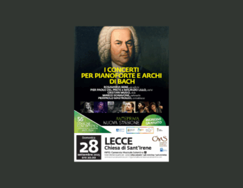 56^ Stagione Concertistica – I concerti per pianoforte e archi di J. S. Bach