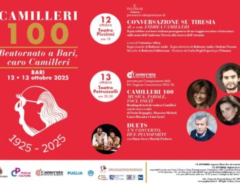 Camilleri 100 al Teatro Petruzzelli: musica e teatro per la prima della stagione