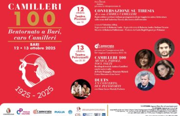 Camilleri 100 al Teatro Petruzzelli: musica e teatro per la prima della stagione